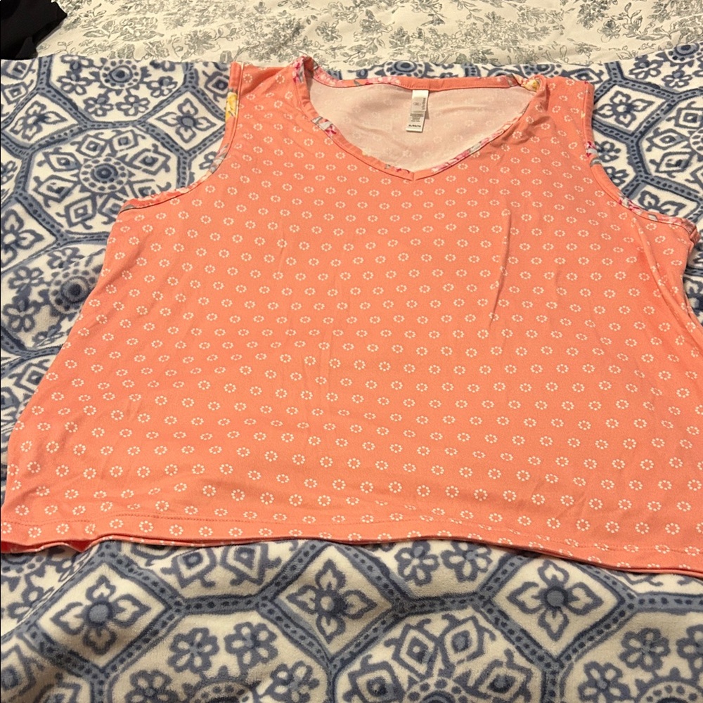 Flora Nikrooz Coral Sleeveless Pocket Tank